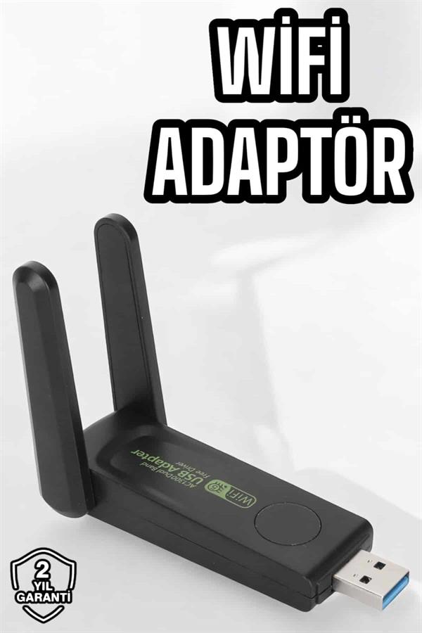 Dual Band Wifi Alıcı Adaptör USB 3.0 Destekli