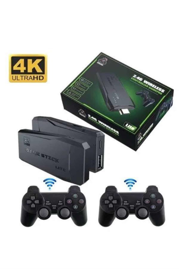 Game Stick El Atarisi 2.4g Kablosuz Çift Kol Oyunlar 4k Game Stick 3500 Oyunlu Atari Uyumlu