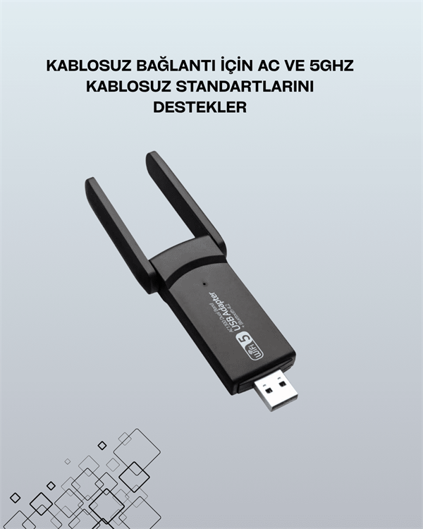 USB 3.0 Wireless Adaptör – 2.4GHz & 5GHz Destekli