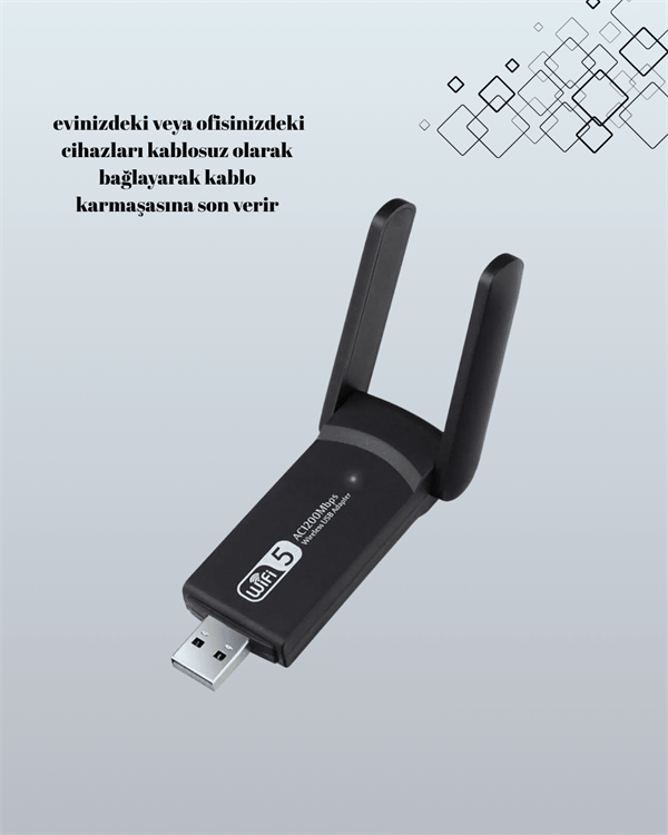 USB WiFi Adaptör – 1200 Mbps Hız