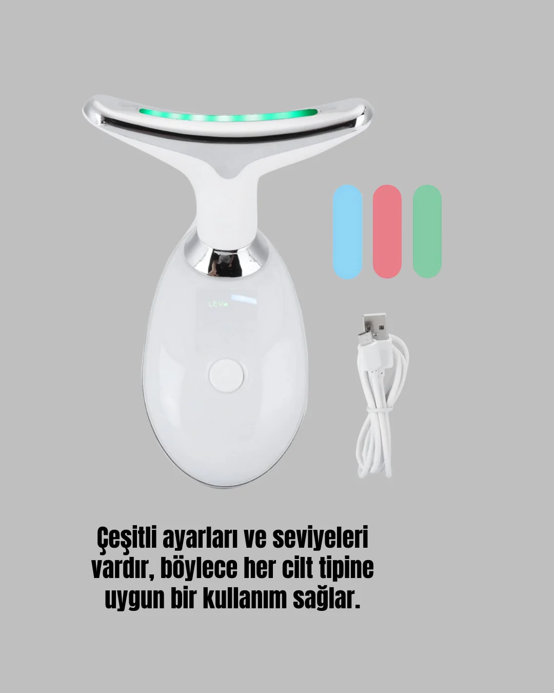 Kırışıklık Önleyici Güzellik Cihazı | Mikro Akım Masaj ve Isı Terapisi