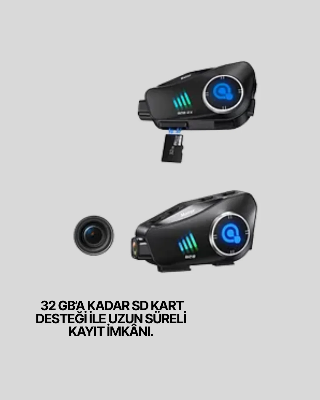 Q28 Kameralı Motosiklet Kask Kulaklık Bluetooth 5.3 Su Geçirmez 1080P HD Yeni Nesil
