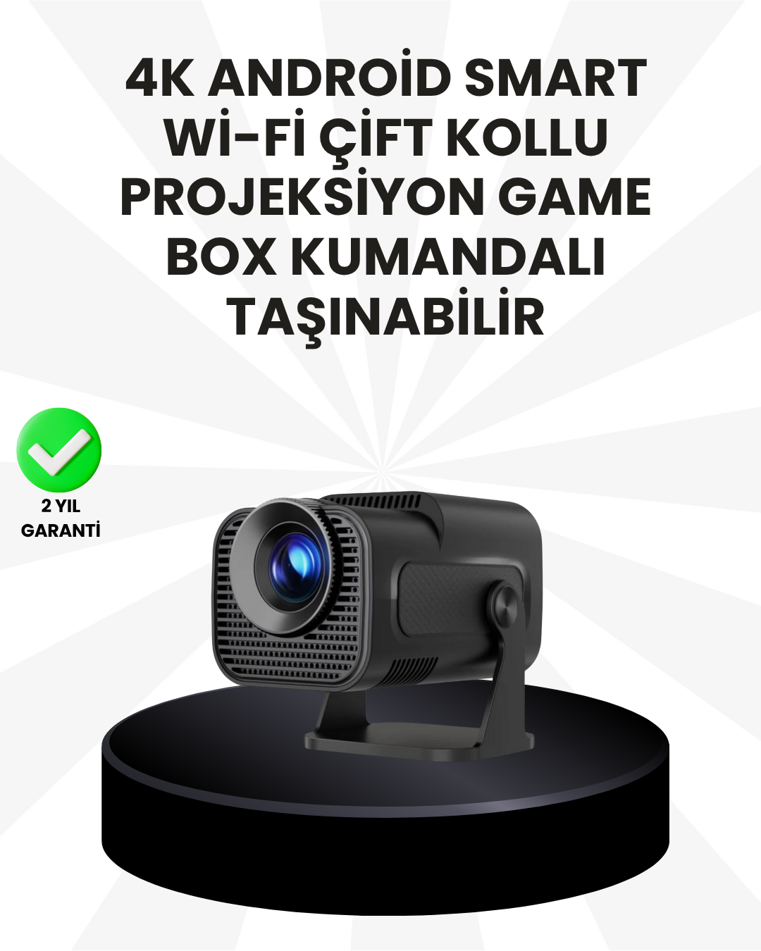 WiFi6 ve Bluetooth 5.4 Destekli LED Projektör - HCS350pro