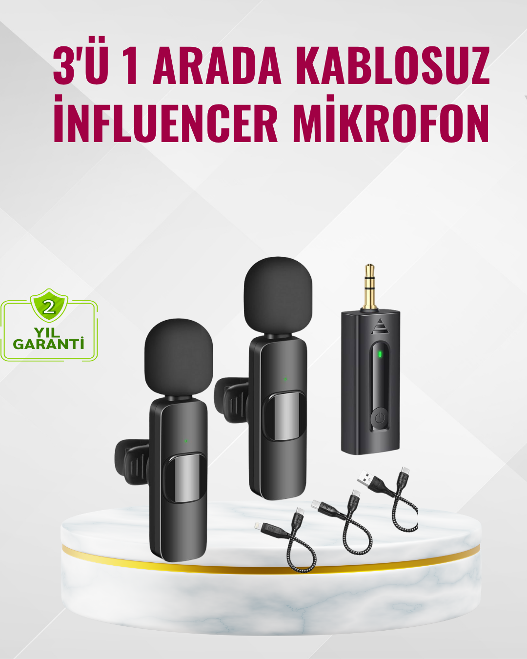 Küçük Boyutlu Mikrofon - 8 Saat Kullanım