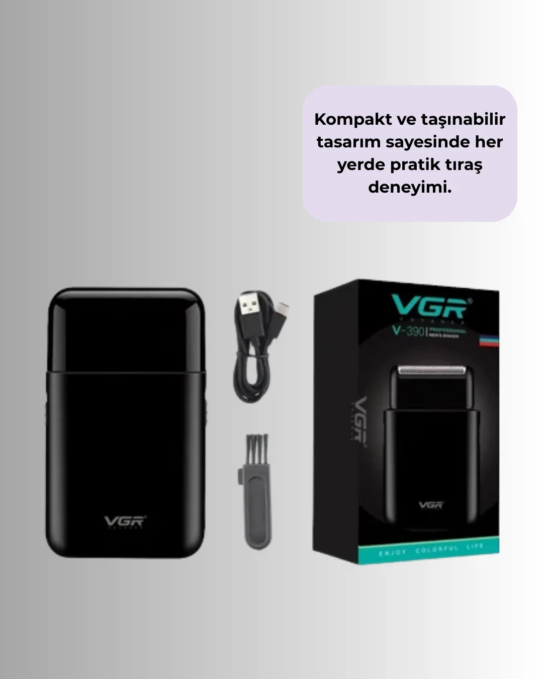 Taşınabilir Mini Elektrikli Tıraş Makinesi | Sessiz ve Güçlü Motor