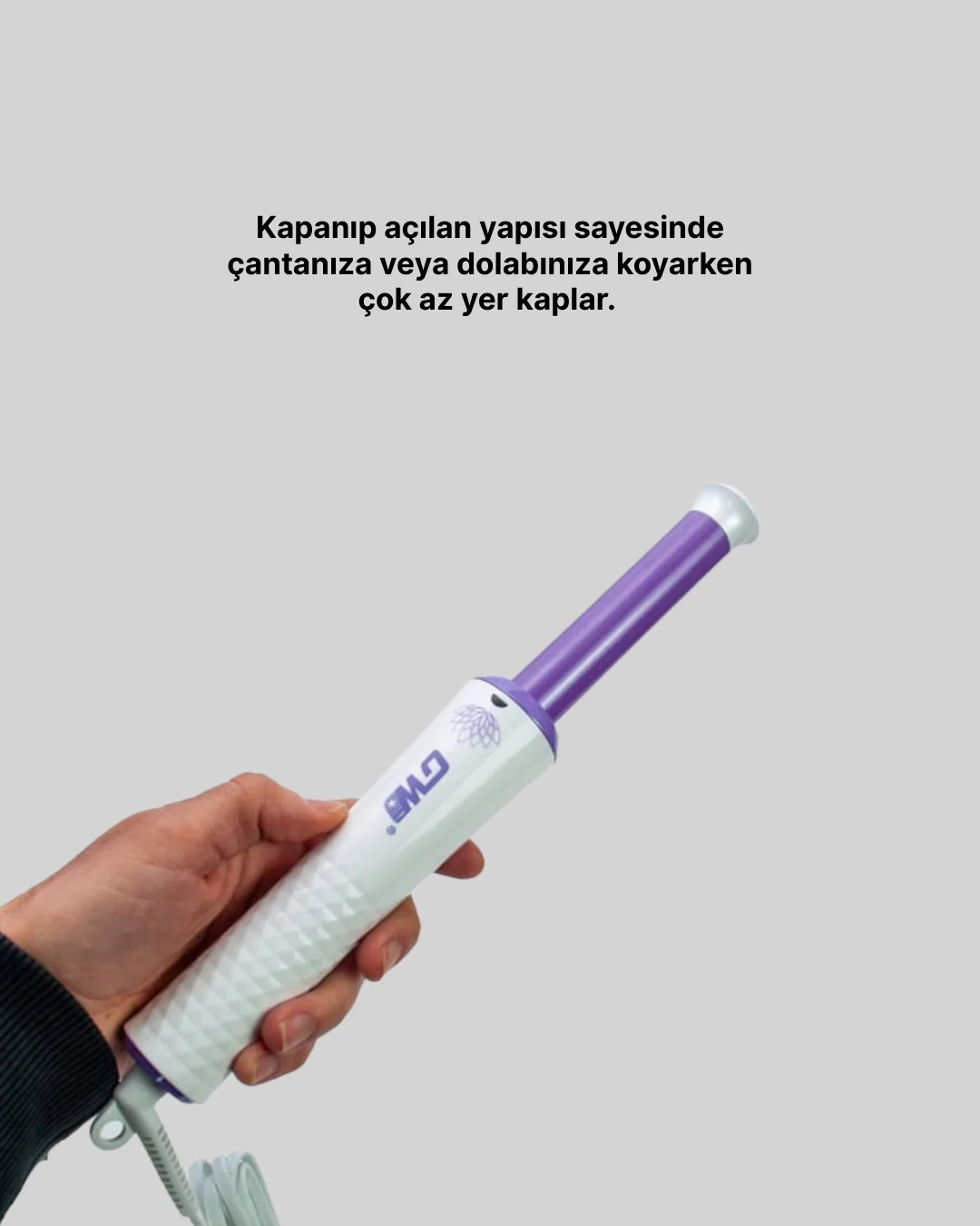 GW Profesyonel Saç Kıvırıcı – 140-210°C Isı Ayarlı, Taşınabilir Tasarım