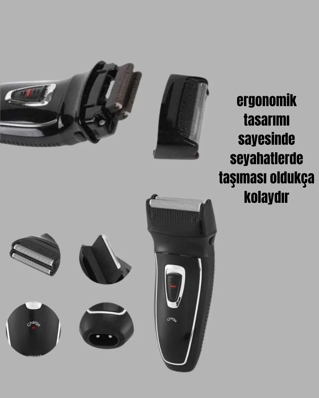 Çift Başlıklı Taşınabilir Tıraş Cihazı