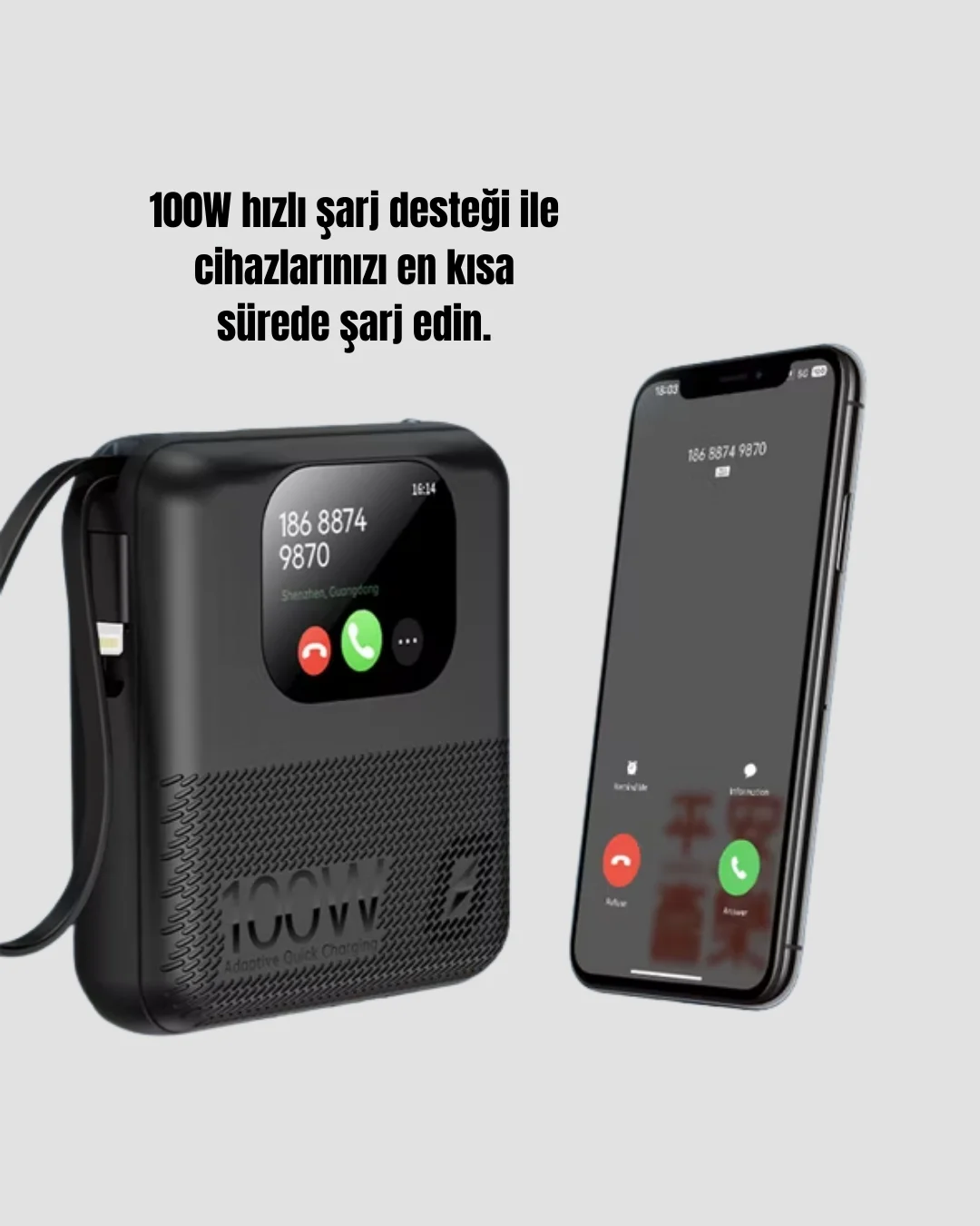 2025 Yeni Seri 10000 mAh Powerbank Bluetooth Bağlantılı Hızlı Şarj