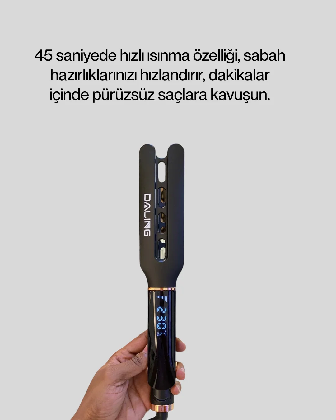 Saç Düzleştirici Seramik Plakalı 230C Hızlı Isınma 360° Kablo Yeni Nesil