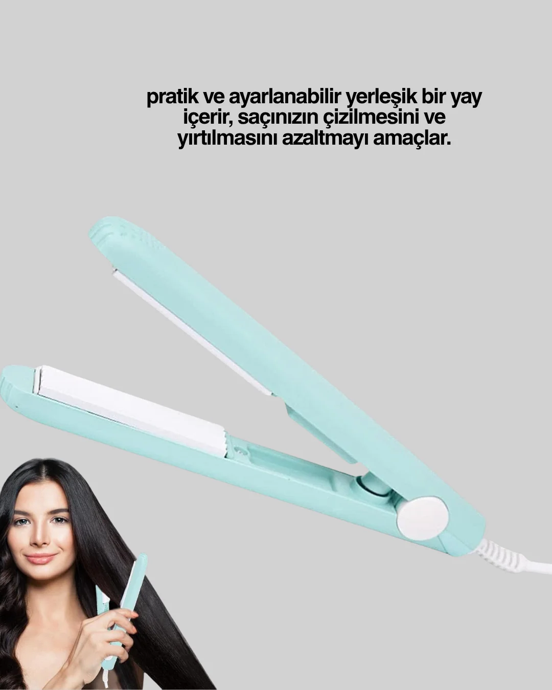 Hafif ve Taşınabilir Seramik Kısa Saç Maşası – Seyahate Uygun Ergonomik ve Güvenli Tasarım Yeni Nesil