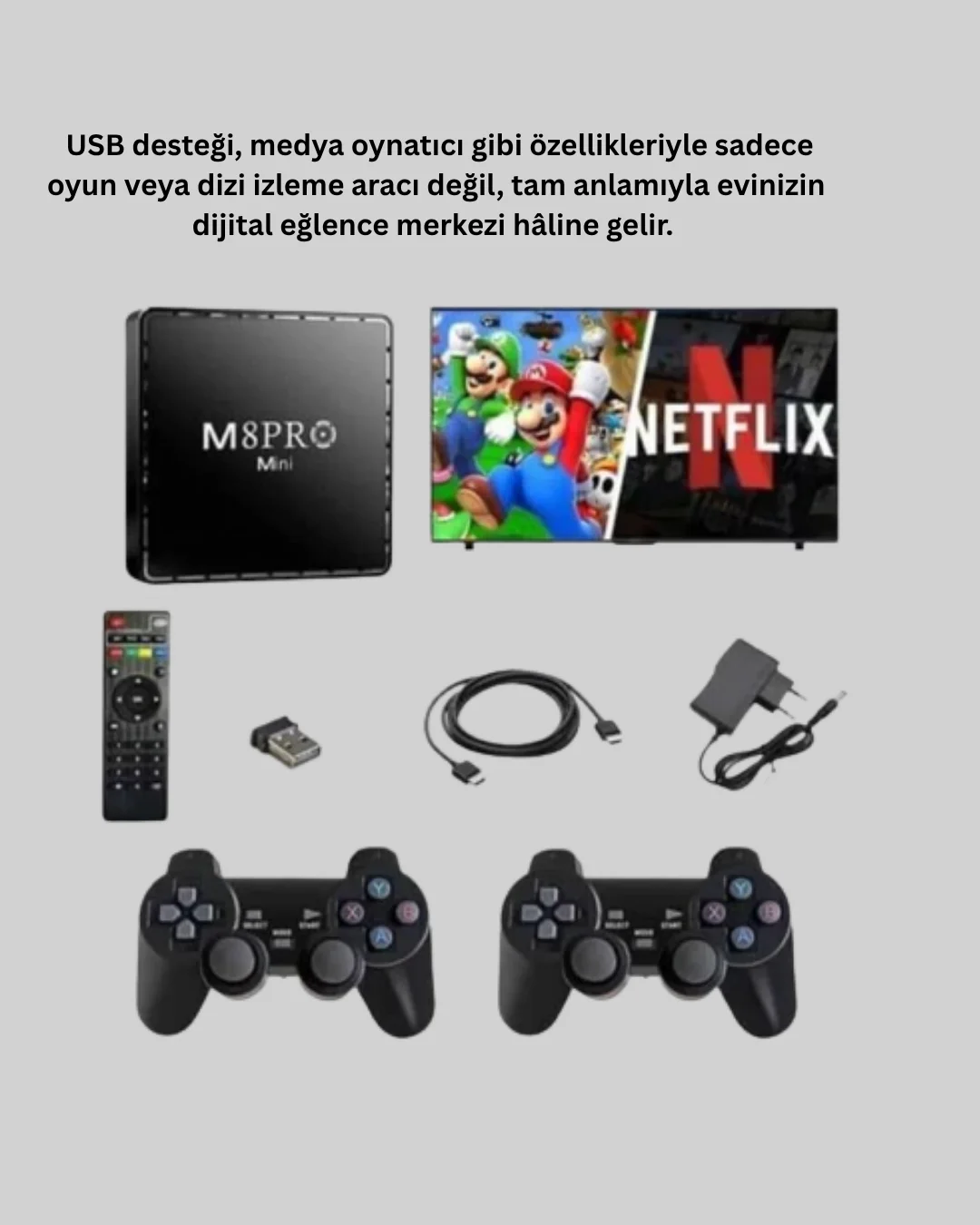 Android TV Box 10K Ultra HD Medya Oynatıcı ve Oyun Cihazı