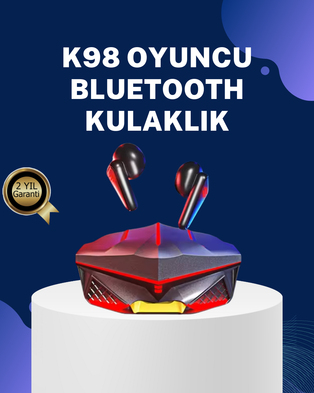 Kablosuz Gaming Kulaklık Gürültü Önleyici Mikrofonlu
