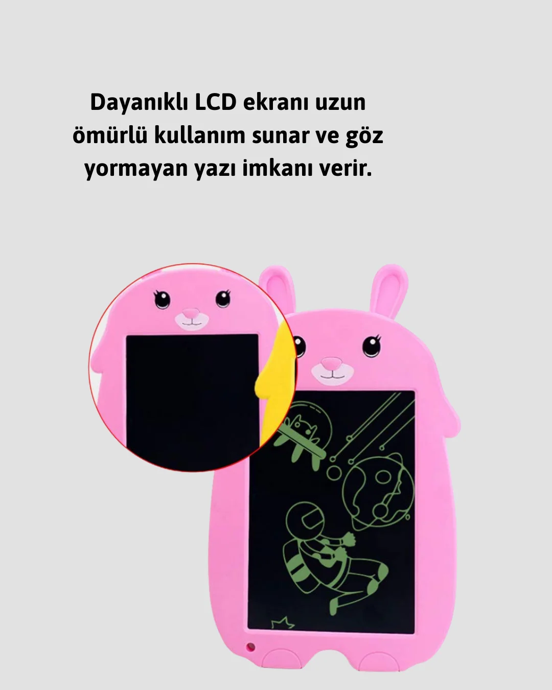 Taşınabilir Kağıt Benzeri LCD Tablet | Tek Tıkla Silme Özellikli