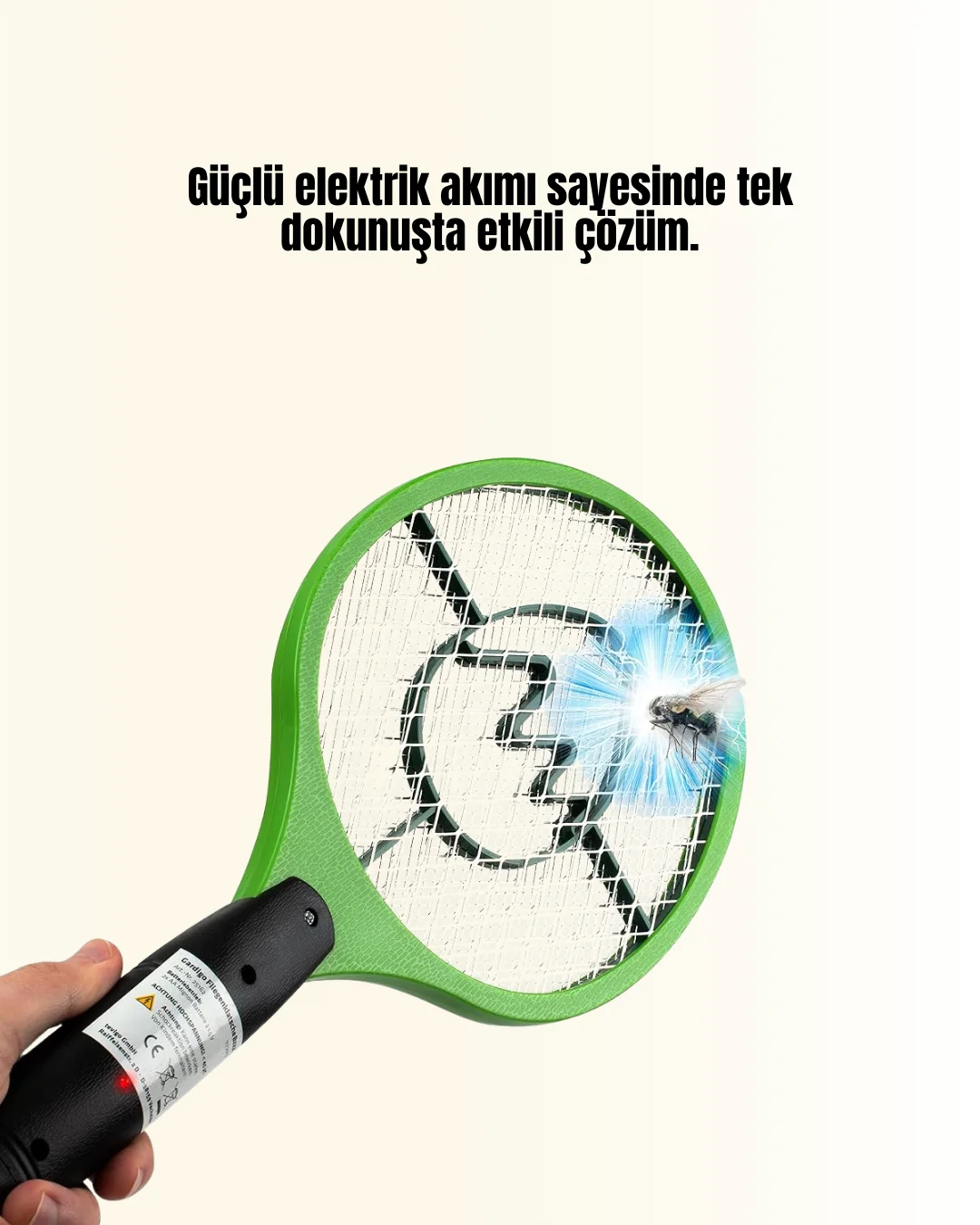 Pil ile Çalışan Elektrikli Sivrisinek Raketi | Kimyasal İçermeyen Hijyenik Çözüm