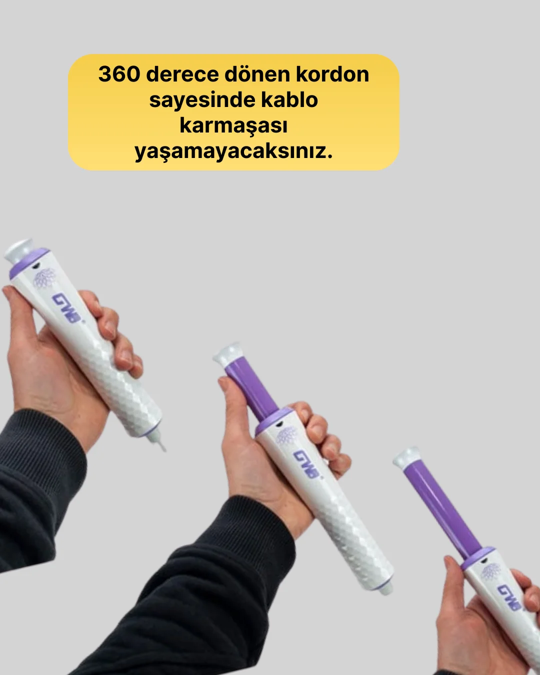 Profesyonel Saç Kıvırma Makinesi – 32 mm Geniş Bukle Maşası