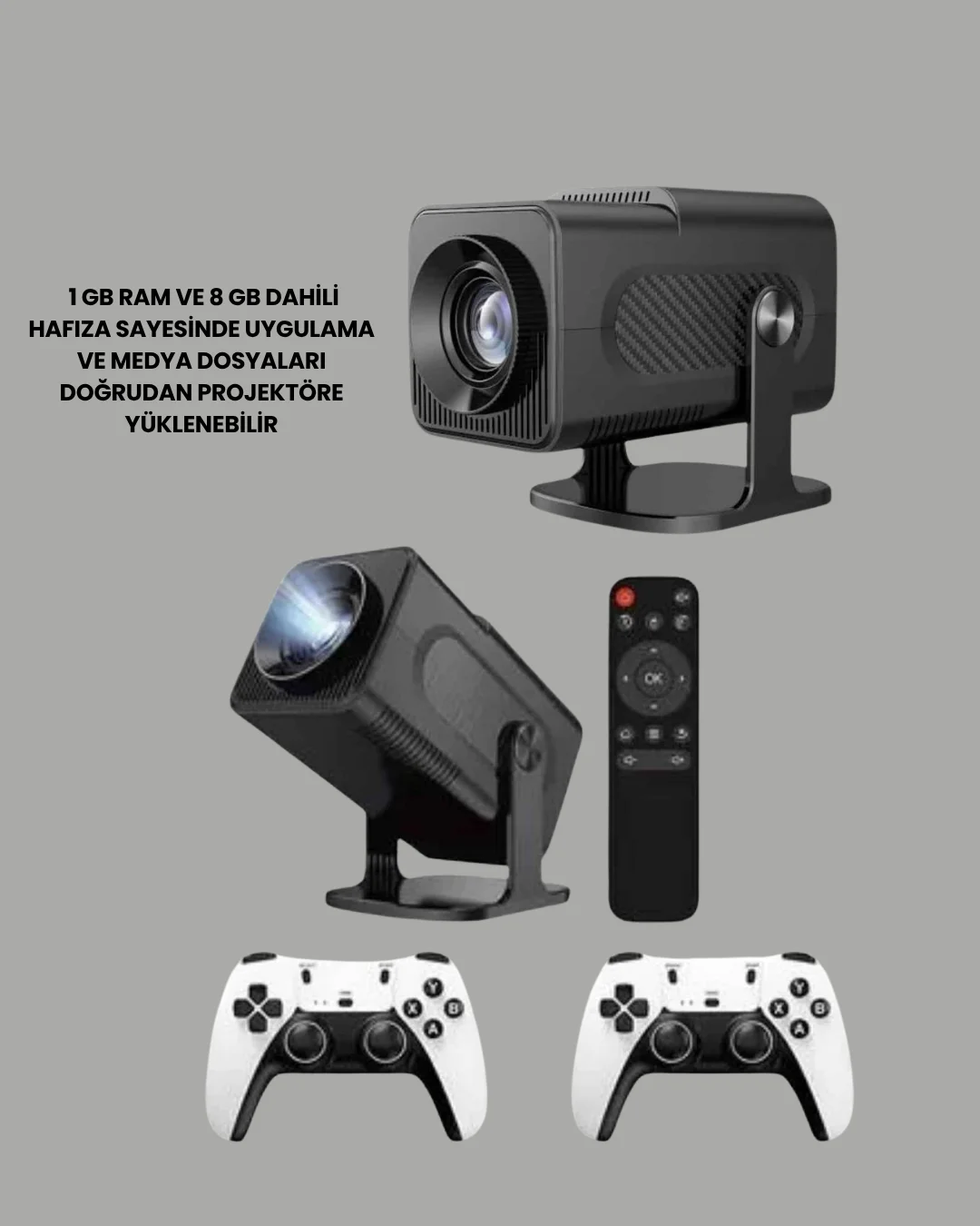 HCS350pro 1080P Full HD Taşınabilir Android Projektör Yeni Nesil
