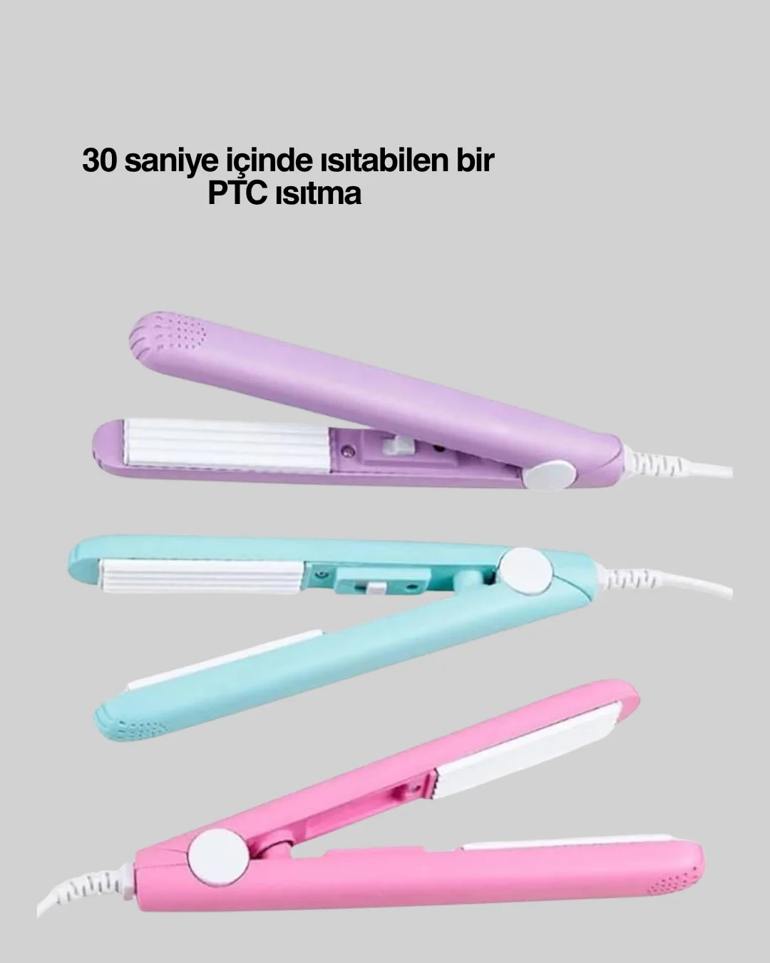 30 Saniyede Isınan PTC Teknolojili Saç Şekillendirici – Sabit Isı Kontrollü, Hızlı Performans