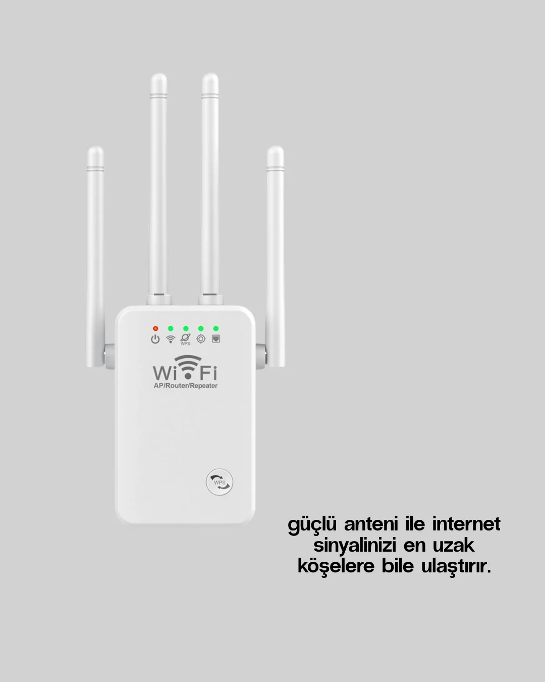 WPS Destekli 2.4GHz + 5GHz WiFi Sinyal Güçlendirici