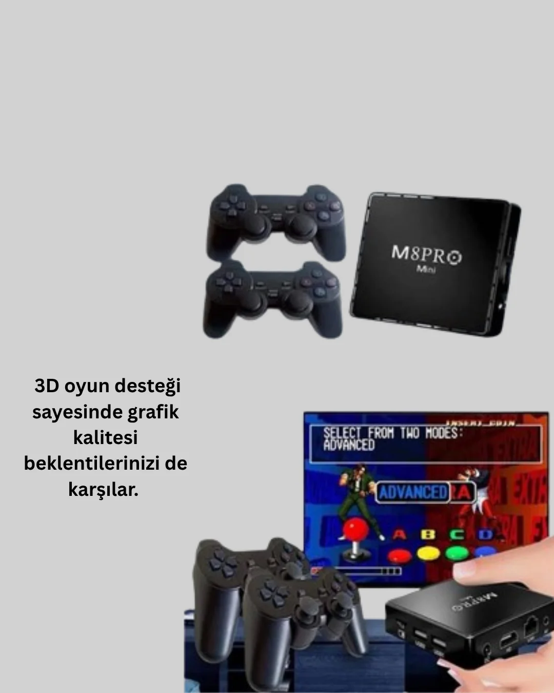 Retro Oyun Konsollu Akıllı Android TV Kutusu