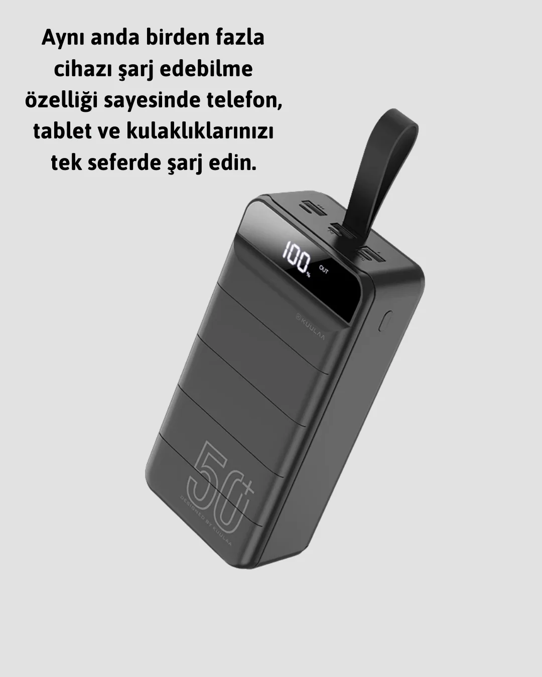 Ultra Güçlü 50.000 mAh Powerbank – LED Ekranlı, Çoklu Bağlantı Seçenekli, Akıllı Koruma Sistemli Şarj Ünitesi