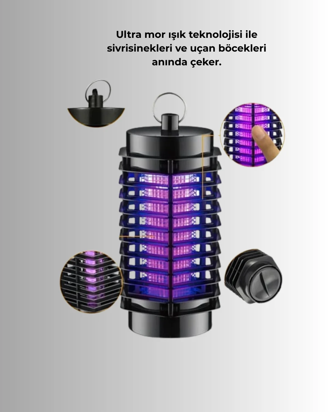 Elektrikli UV Işıklı Sivrisinek ve Böcek Öldürücü – Sessiz ve Güvenli Tuzak