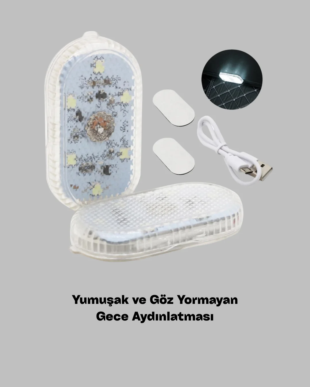USB Şarjlı Kablosuz Manyetik Montajlı Mini LED Işık