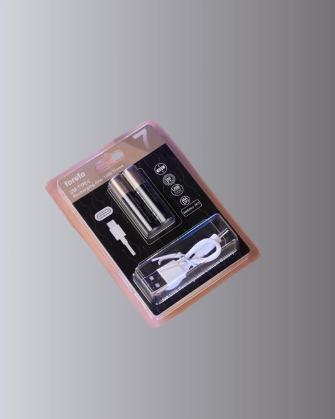 USB Type-C Şarjlı AAA Lityum Pil 1000+ Şarj Döngüsü ile Uzun Ömür