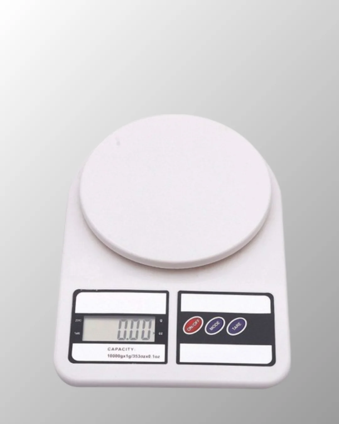 Beyaz Plastik Dijital Mutfak Tartısı – 24x16.8x1.5cm