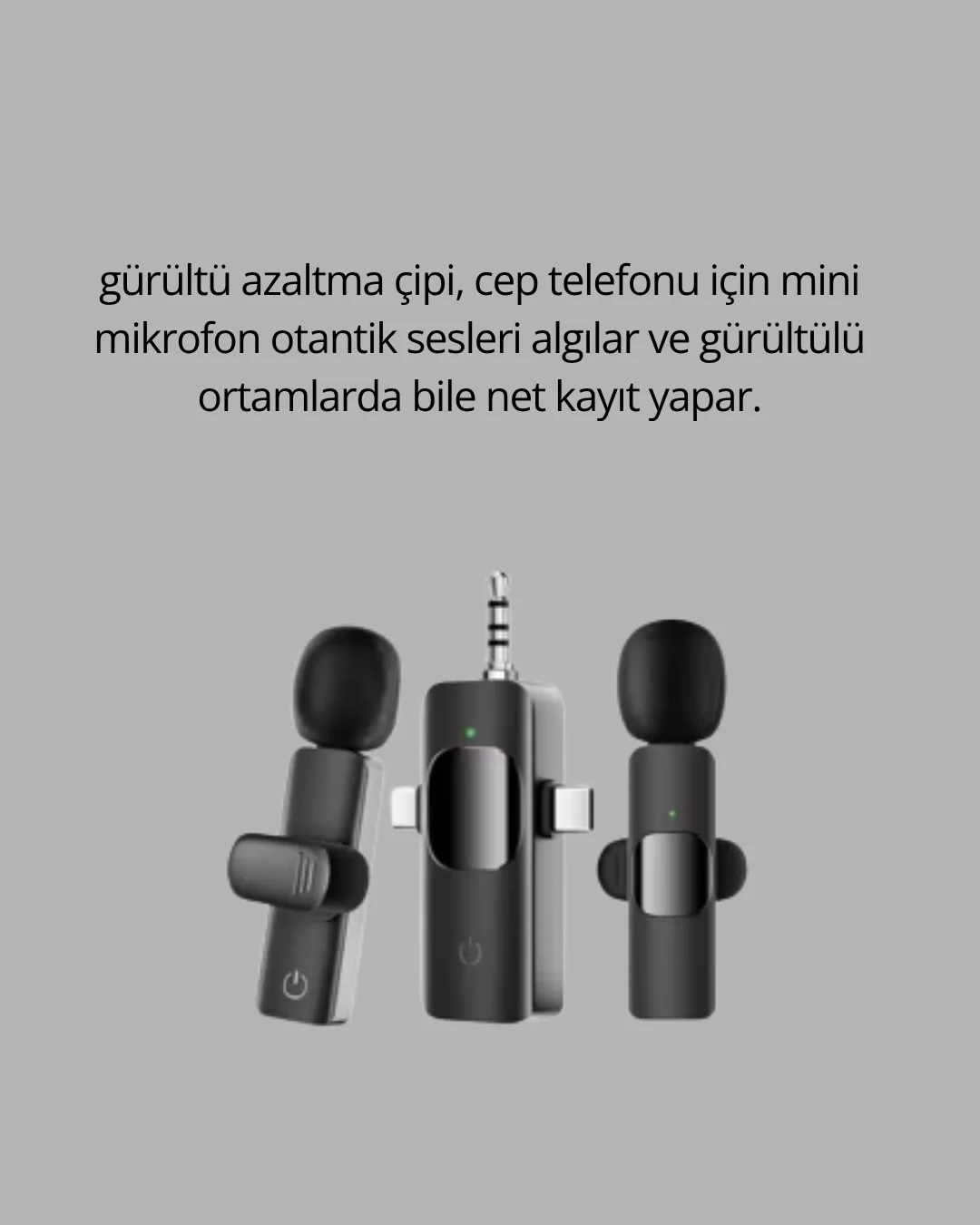 Kablosuz Mikrofon - Telefon ve Bilgisayar Uyumlu
