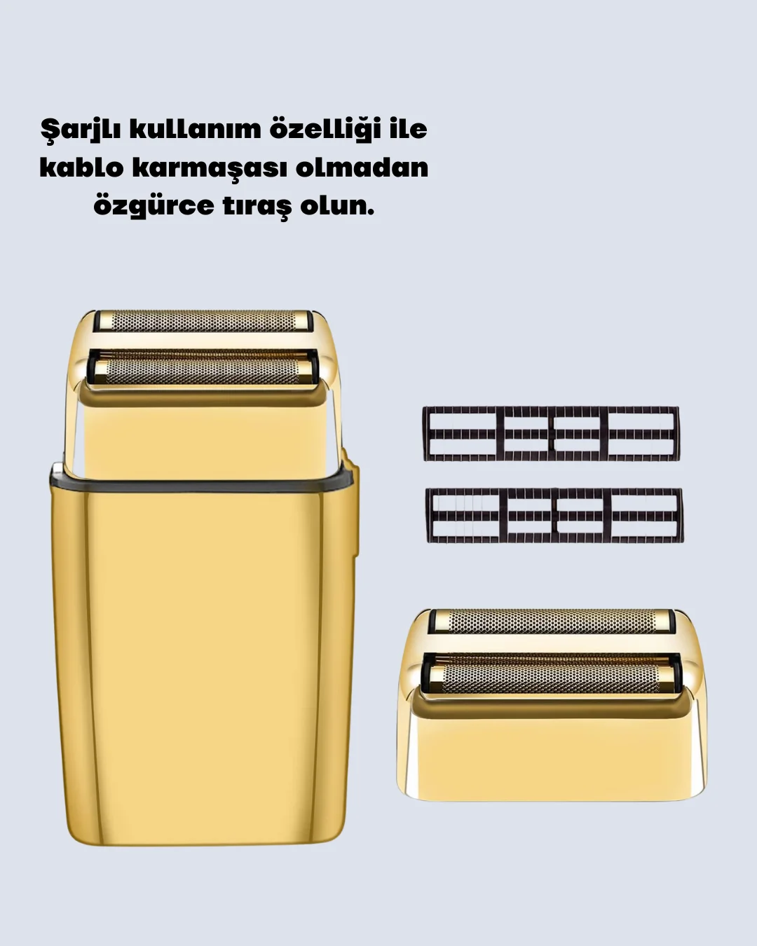 Güçlü Motorlu Kablolu Sakal ve Bıyık Tıraş Makinesi Çelik Bıçaklı
