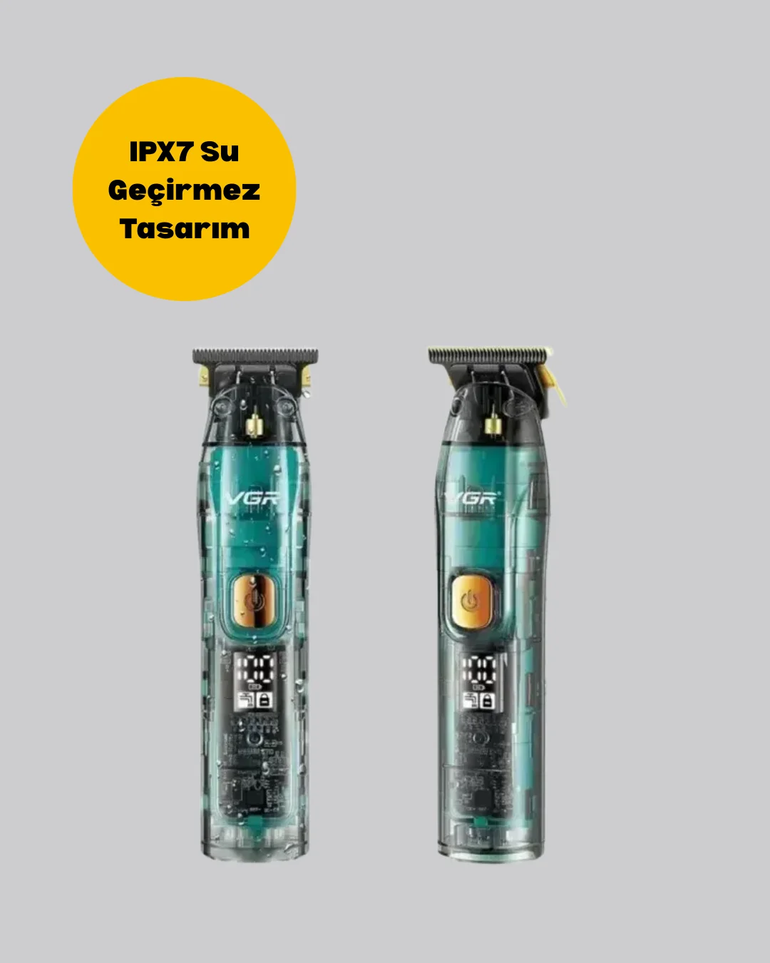 VGR V-695 Saç ve Sakal Kesme Makinesi LED Ekranlı 5 Uzunluk Ayarı
