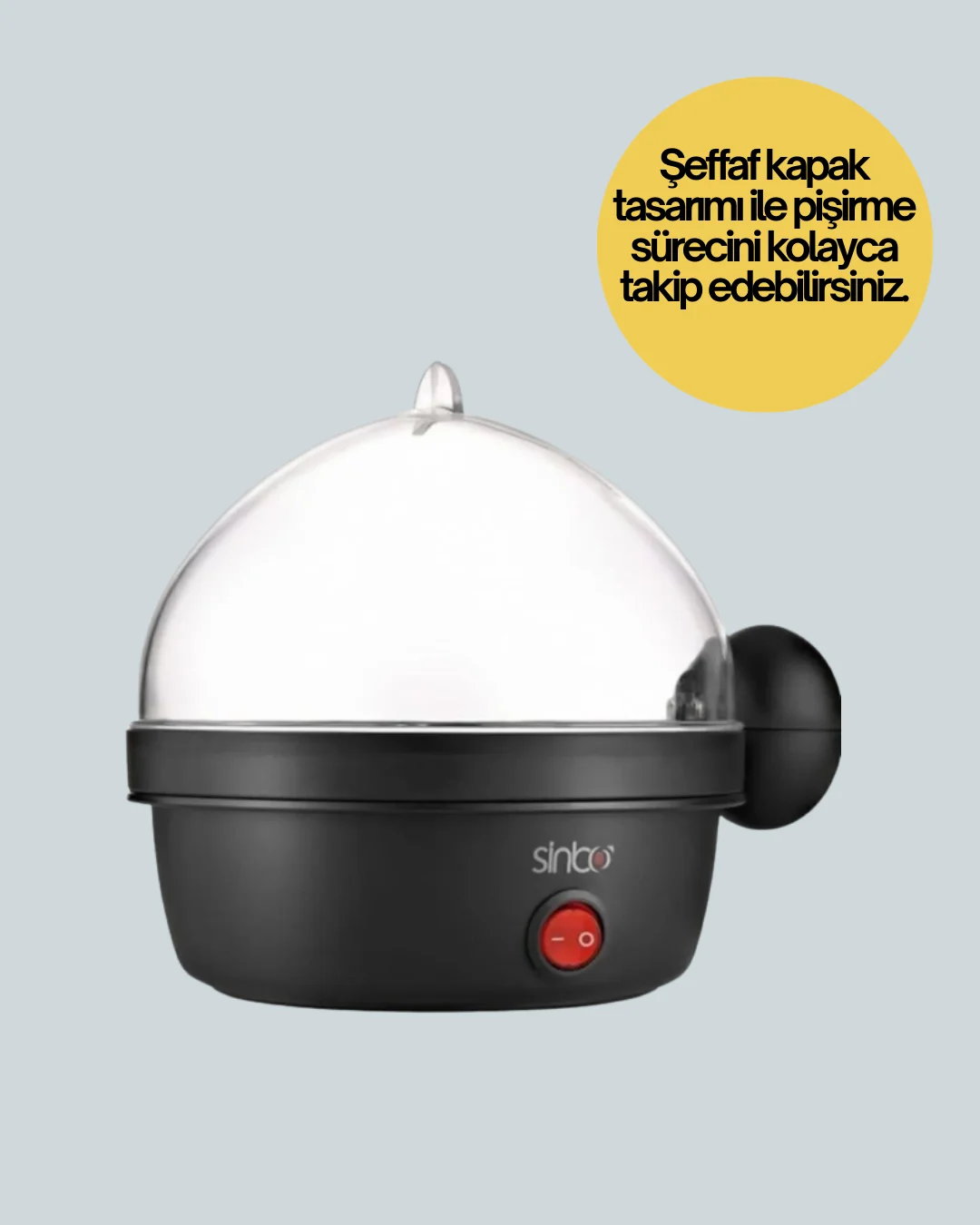 Otomatik Kapanma Özellikli Yumurta Pişirme Makinesi 7 Kapasiteli