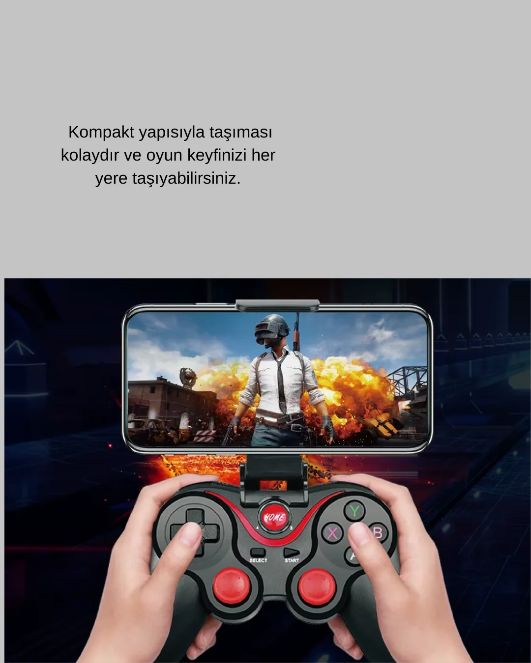 Bluetooth Kablosuz Oyun Kumandası – Android, iOS, PC Uyumlu