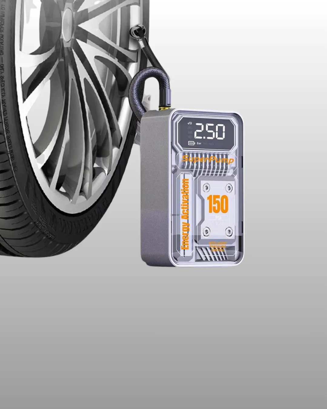 Hızlı Şişirme Güçlü Motorlu 150 PSI Araba Lastik Pompası
