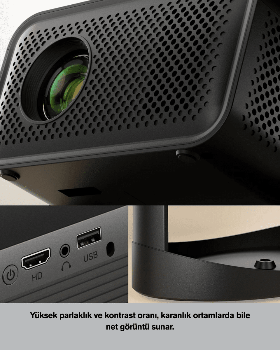 Full HD 1080P HDR Destekli Akıllı Projeksiyon Cihazı
