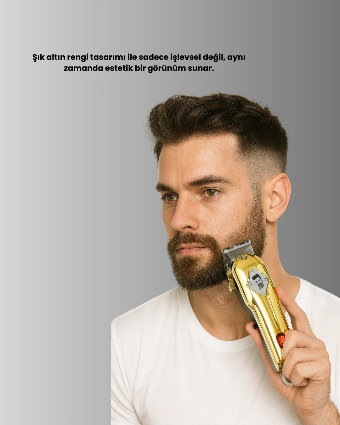 Type-C Şarjlı LCD Ekranlı Profesyonel Saç Sakal Tıraş Makinesi Yeni Nesil
