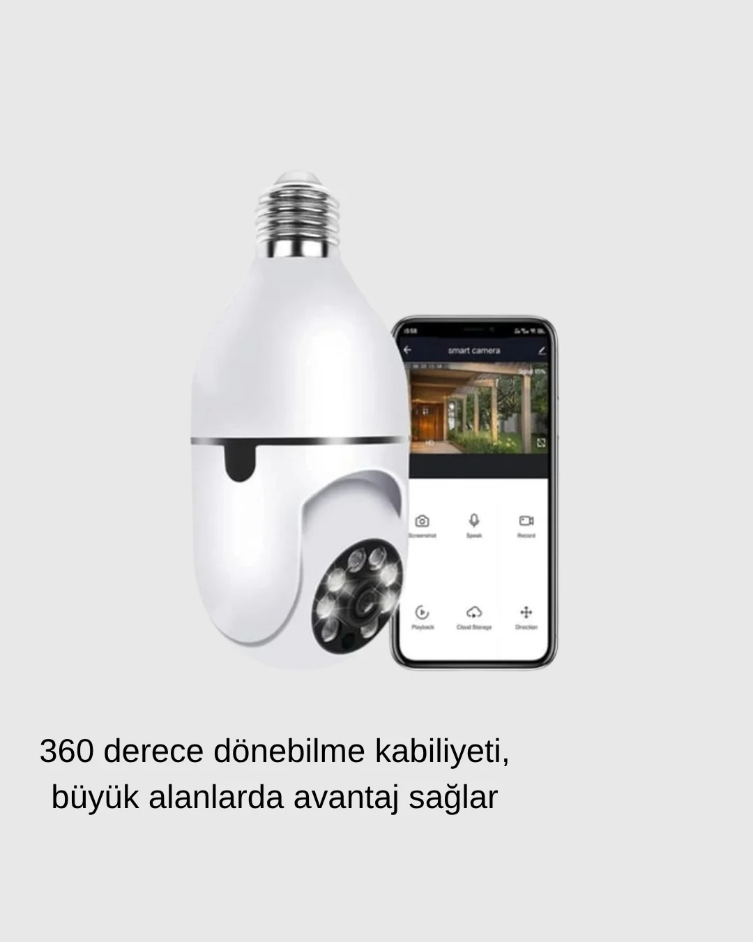 360 Derece Dönebilen Akıllı Duylu Kamera – PTZ, Uzaktan Kontrol, Hareket Algılama