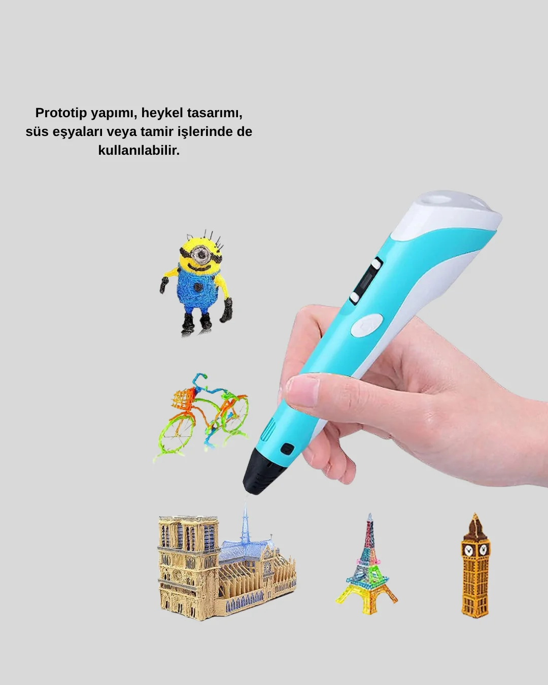 3D Yazıcı Kalem FDM Teknolojili ve ABS PLA Filament Uyumlu