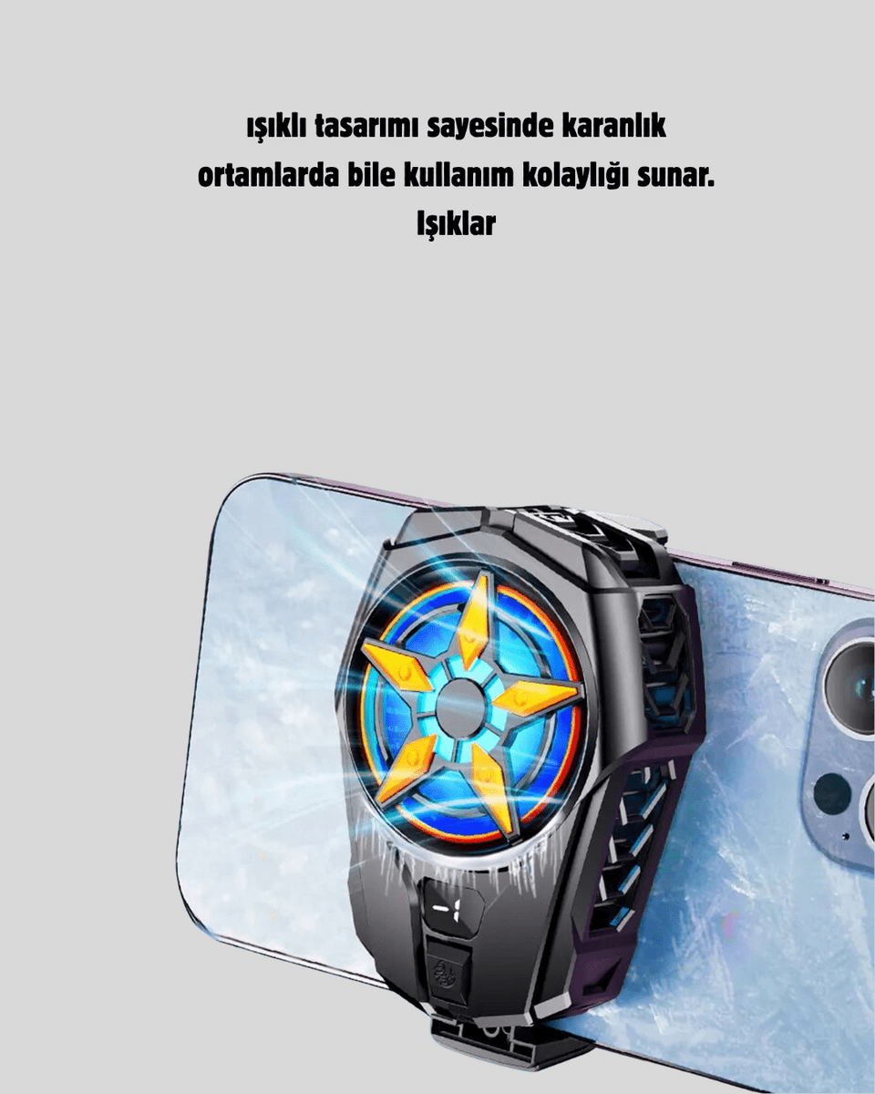 Oyun Telefonu Soğutucu Fan – Sessiz ve Kompakt Mobil Soğutma Cihazı