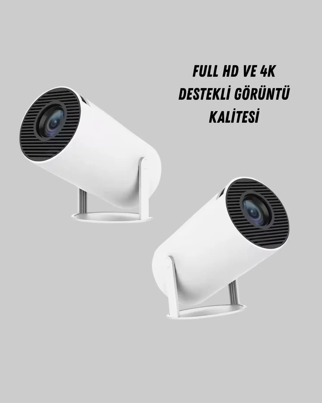 Ev Sineması Projeksiyon Cihazı – 160 ANSI Lümen, 4K Uyumlu ve Kablosuz Görüntü Aktarımı