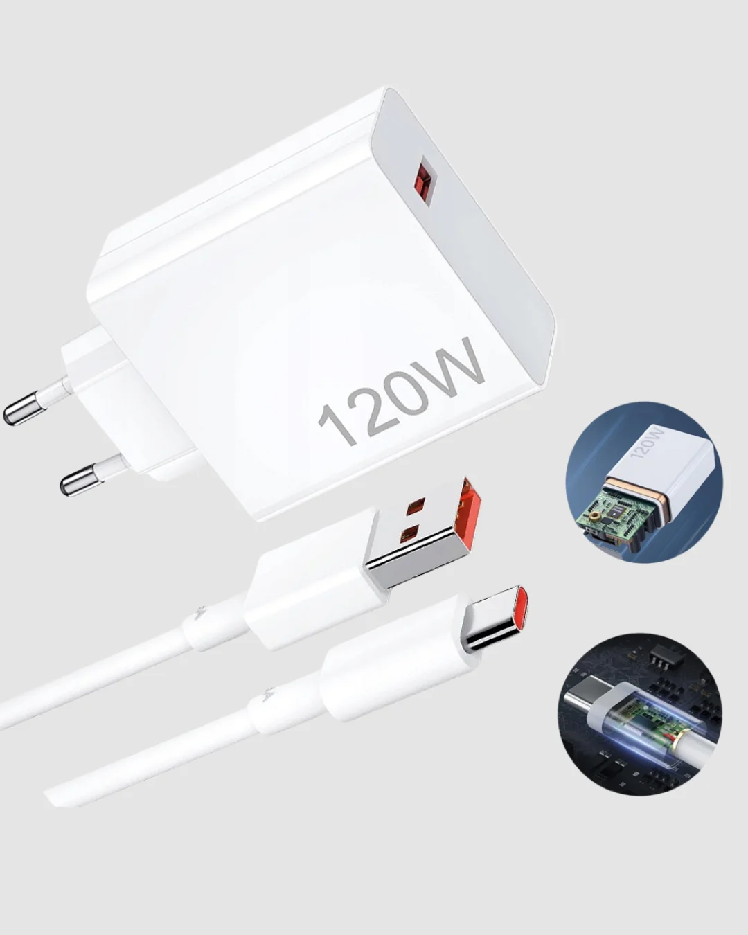 Turbo 120W Hızlı Şarj Cihazı – Kısa Devre ve Akım Koruma Özellikli