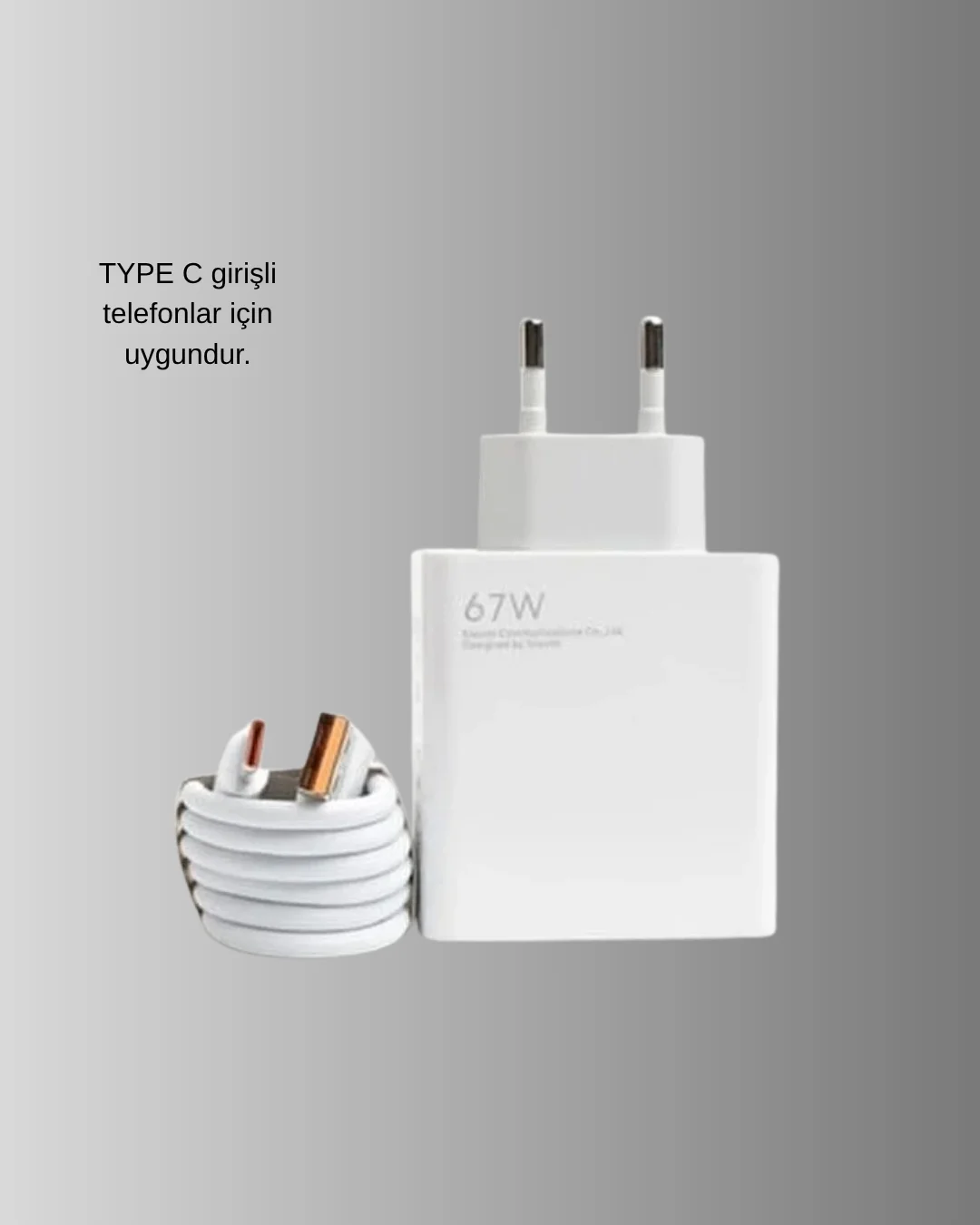 67W Turbo Type-C Hızlı Şarj Adaptörü – Akıllı Koruma Çipli, Hızlı Şarj Destekli