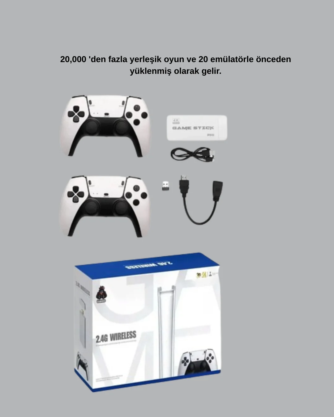 2 Kablosuz Kollu HDMI Uyumlu M15 Oyun Konsolu