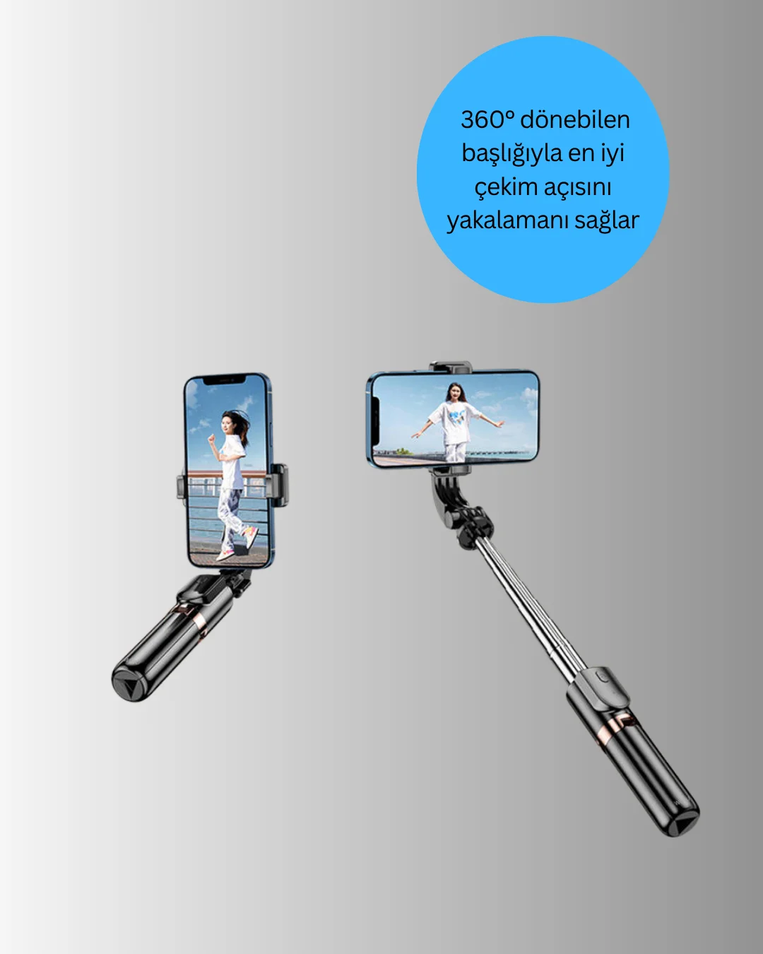 Uzaktan Kumandalı Bluetooth Selfie Çubuğu– Işıklı, 130 cm Ayarlanabilir