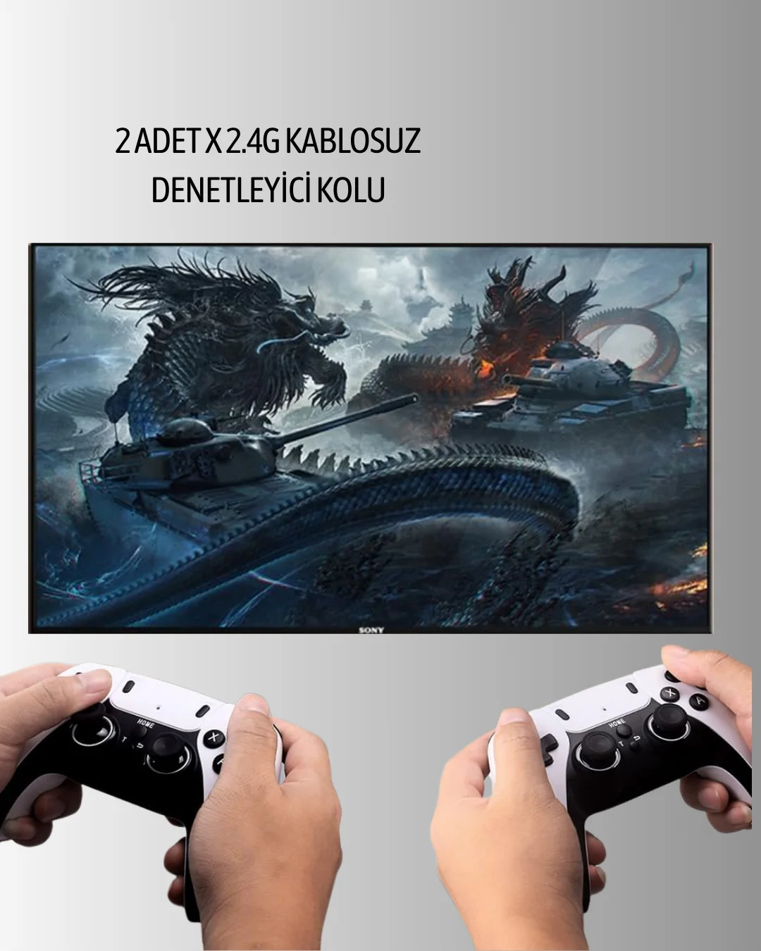 Kablosuz Retro Oyun Konsolu – 30.000+ Oyun ve HD Görüntü ile Kesintisiz Eğlence