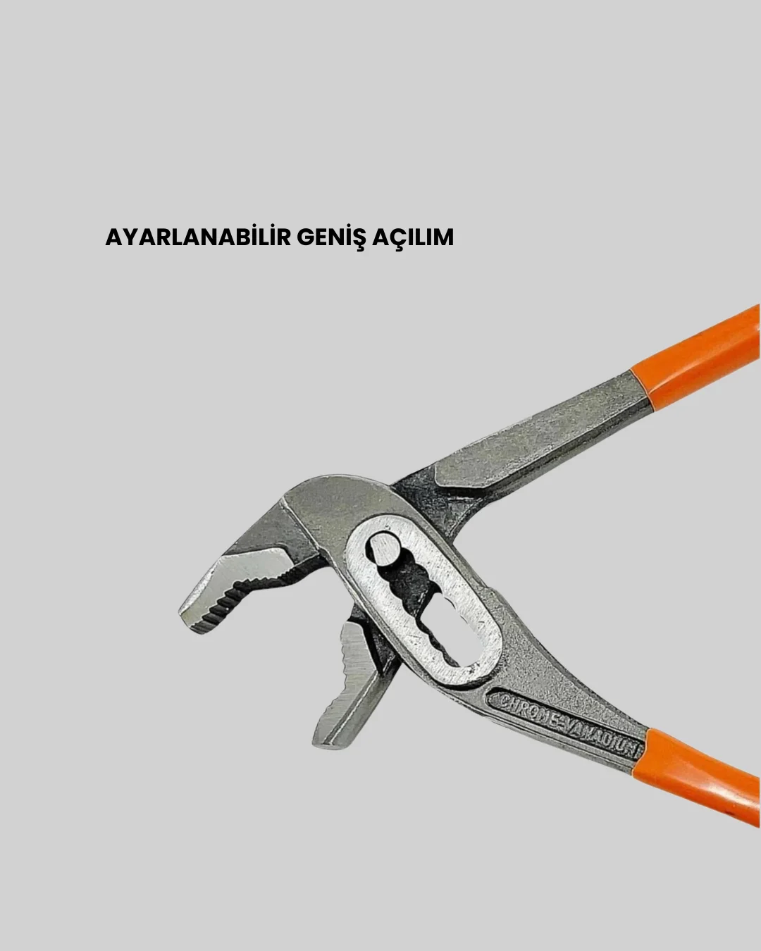 Ayarlanabilir Kurbağacık Pense Boru Anahtarı Çelik Malzeme