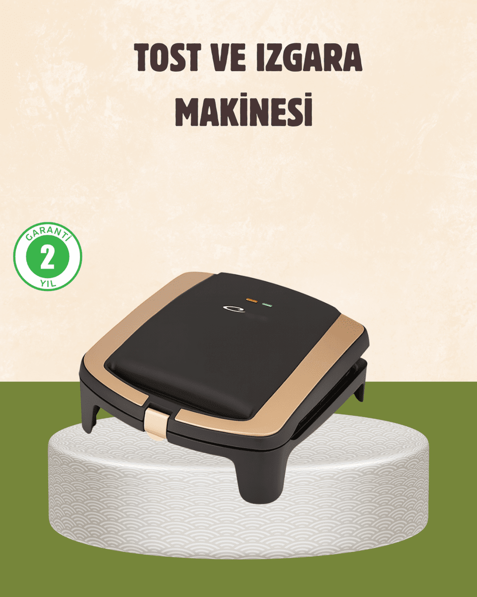 Tost Makinesi Isı Kontrollü 4 Dilim Kapasiteli