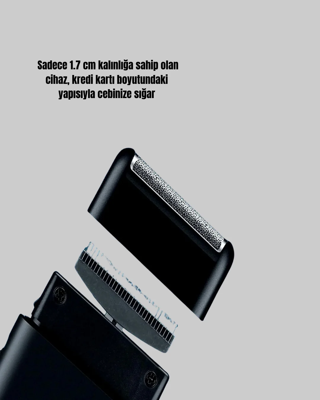 Taşınabilir Elektrikli Tıraş Makinesi USB Şarjlı 5W Motor ve 0.3 mm Hassas Kesim