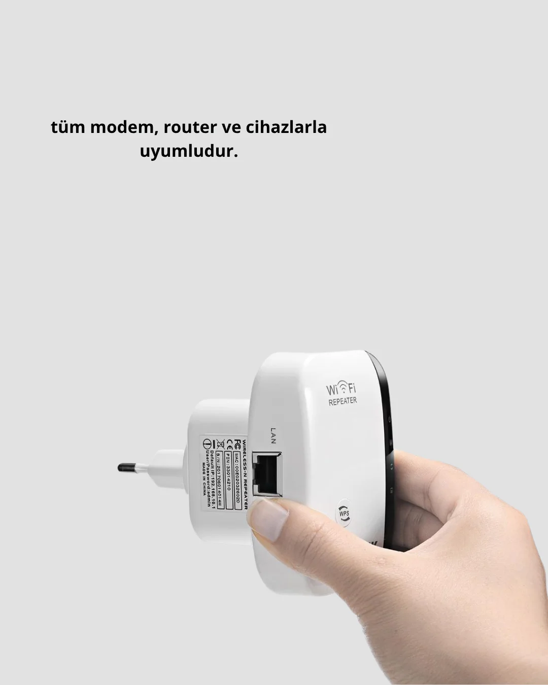 WiFi Sinyal Güçlendirici 2.4G Repeater Yüksek Çekim Kapasiteli