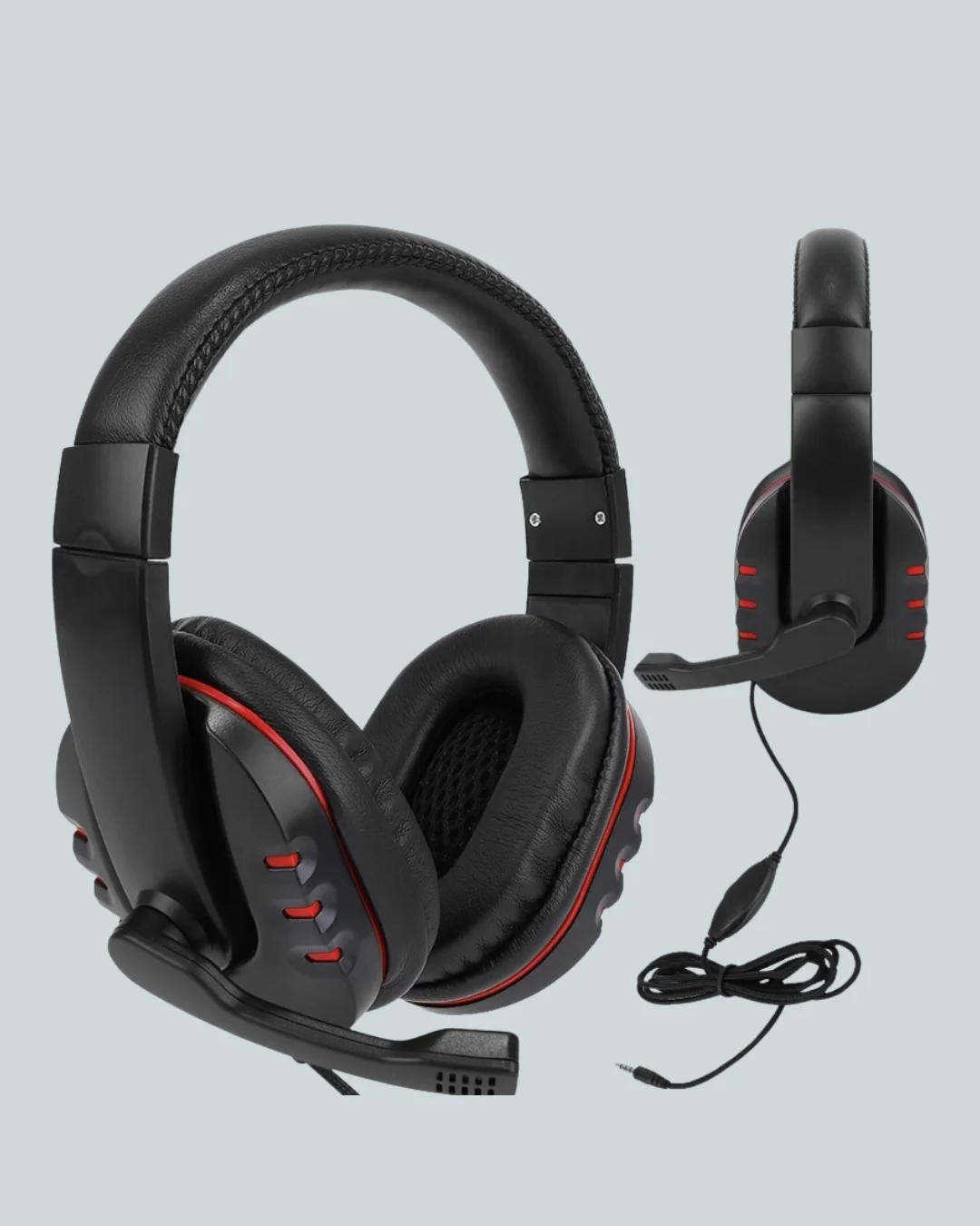 Stereo Kırmızı Gaming Kulaklığı Yumuşak Pedli Mikrofonlu
